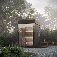 Fungsi uap kering Sauna luar ruangan taman 220v relaksasi taman Villa 1-6 orang Panel kontrol Beli sekarang