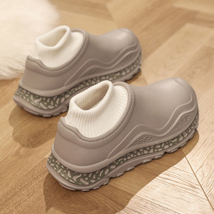 Bottes de neige unisexes à semelle épaisse, noires, imperméables, chaudes, à bout fermé, chaussures d'hiver pour l'extérieur - Product Image 4