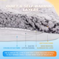Coussin réversible pour chat, coussin chaud pour l'hiver et tapis rafraîchissant pour l'été, tapis rafraîchissant pour chien, lit pour chat auto-chauffant de luxe