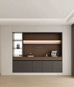 Buffet moderne en bois de <span class=keywords><strong>haute</strong></span> qualité avec panneaux en mélamine pour <span class=keywords><strong>salle</strong></span> <span class=keywords><strong>à</strong></span> <span class=keywords><strong>manger</strong></span> - Product Image 1