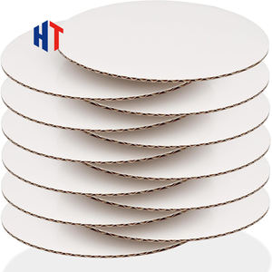 Assiettes à gâteau jetables 10 pouces Plateau à gâteau <span class=keywords><strong>en</strong></span> <span class=keywords><strong>carton</strong></span> blanc Cercles ronds Base - Product Image 3