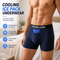 Caleçons Boxers OEM avec 2 Compresses de Gel Réutilisables, Conception de Poche Frontale, pour Sauna, Récupération Post-Opératoire, Entraînement Quotidien