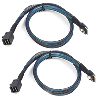Kabel Rakitan Server Wiring Harness SFF-8654 4i ke SFF-8643 Mini SAS Kecepatan Tinggi untuk Sistem Penyimpanan dan RAID