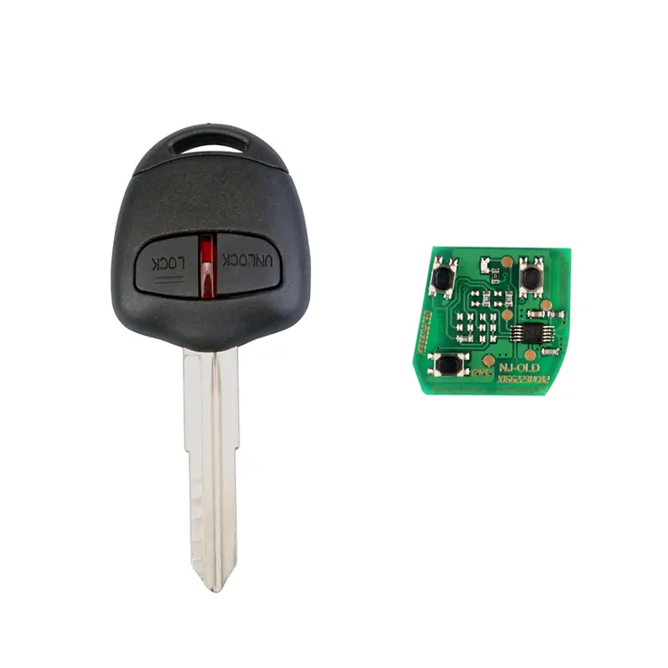 2ปุ่ม433 Mhz ID46ชิปรีโมทกุญแจรถสมาร์ทเชลล์สำหรับมิตซูบิชิ Outlander กรณีกุญแจรถ
