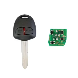 2按钮433 Mhz ID46芯片远程智能汽车钥匙套壳，用于三菱欧蓝德汽车钥匙包