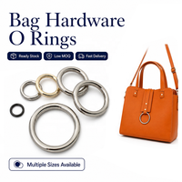 Boucle ronde en métal sans soudure de haute qualité, adaptée aux sangles de sac, aux ceintures de vêtements et aux accessoires de porte-clés