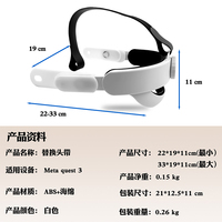 Nouvelle sangle de tête pour lunettes Meta Quest 3, casque confortable, bandeau pour la tête, réduit la pression sur la tête, sangle de tête réglable