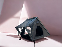 Tente de toit triangulaire en aluminium à coque rigide, imperméable, pour camping en plein air, installation rapide, avec échelle, pour SUV, quatre saisons