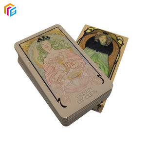 Impresión de Cartas del <span class=keywords><strong>Tarot</strong></span> en Papel Personalizadas, Baraja de Oráculo de la Rueda de la Fortuna Única y Encantadora con 78 Cartas para Uso Familiar - Product Image 3