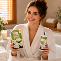 Vente flash - Ensemble de soins pour le corps et le bain au jasmin, marque privée OEM, gel douche, lotion pour le corps, coffret cadeau, logo personnalisé