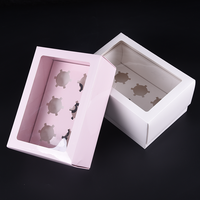 Boîte d'emballage personnalisée en carton blanc de qualité alimentaire, pliable, avec fenêtre, pour biscuits, cupcakes, gâteaux roulés, desserts et pains