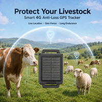 Rastreador GPS Bluetooth Impermeable IP68 para Ganado, en Tiempo Real, Compatible con PC, Control por Aplicación Móvil, Diseño Portátil, Batería de 10000mAh, Nube