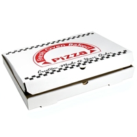 Caja de Pizza de Cartón Corrugado Reciclable y Ecológica con Logotipo Personalizado Impreso al por Mayor, con Lámina Dorada