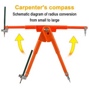 Diviseurs réglables multifonctionnels en acier inoxydable pour le travail du bois, boussole <span class=keywords><strong>de</strong></span> marquage et <span class=keywords><strong>de</strong></span> traçage - Product Image 4