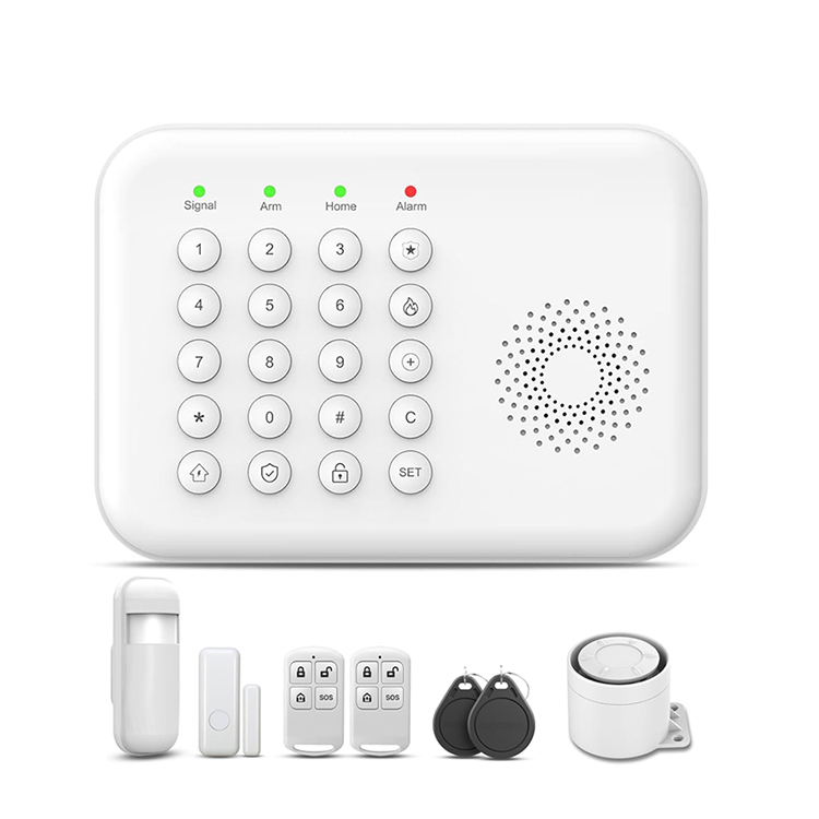 Tuya Smart Home Security Intruder Alarm System 433 MHz Wireless & Wired GSM 4G Battery Backup Portable Smart House Automation