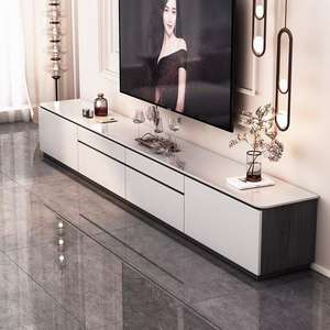 Meuble TV de salon combiné, style nordique moderne, en bois, réglable, minimaliste, luxe léger - Product Image 2