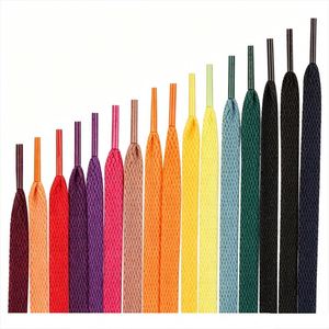 Wholesale 80cm 100cm 120cm 160cm 180cm 200cm Blank Cotton Flat Shoe <b>Laces</b> Custom Printed AF1 Shoelace Kids Sneaker <b>Laces</b> - Product Image 1