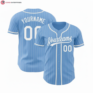 Personnalisé Vert-Blanc Authentique Pinstripe Baseball Jersey Offre Spéciale En Gros Imprimé Baseball Jersey - Product Image 1