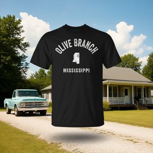 T-shirt sportiva vintage anni '70 Olive Branch Mississippi - Product Image 3