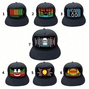 Light up Customization Party Flashing Sound Activated LED <b>Hat</b> with Character Design Sports Style 100% Cotton Battery Operated - Product Image 6