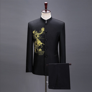 Stand Collar Zhongshan Suit Youth Coat New Stage Host Men's Wear Performance Dress - Product Image 3