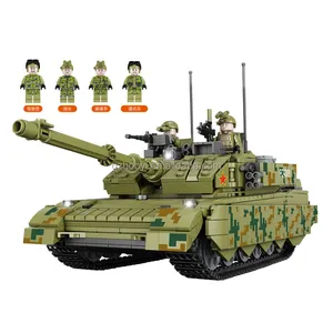 Kit de brinquedos de plástico grande para meninos, brinquedo do exército 99A, tanque de batalha principal, carro de brincar, carro de mão, com bonecos pequenos, montagem