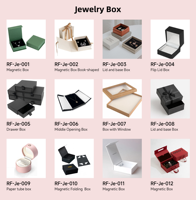 Boîte d'emballage de bijoux magnétique en carton brun portable, personnalisée, haut de gamme, imperméable, en matériaux recyclés, pour collier et bague
