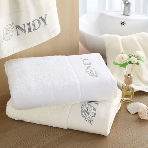 100% algodón Jacquard logotipo tejido Toalla de baño del Hotel de proveedor de China