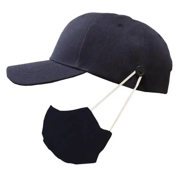 Unisex Baseball hat with buttons custom logo cotton sport caps with Face cover button