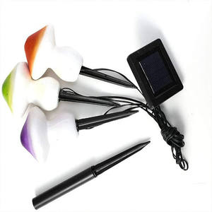 새로운 제품 야외 태양 통로 조명 <span class=keywords><strong>3</strong></span> 헤드 버섯 모양의 태양 지상 플러그 Led 램프 정원 통로 산책로 - Product Image 3