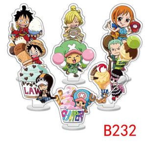 9 unids/set decoración escritorio <span class=keywords><strong>0NE</strong></span> pieza Nika Luffy Nami Zoro Ace Chopper accesorios figura plástico artesanía acrílico Anime soporte placa - Product Image 6
