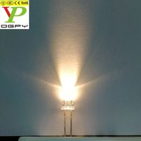 Precio barato Led diodo cálido 2800K 5mm luces DC 3V 20mA lente transparente redonda componentes electrónicos diodos emisores de luz bombillas