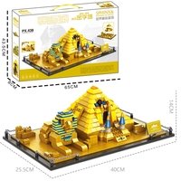 Ensemble de blocs de construction en plastique Grande Pyramide, jouet éducatif électronique, échelle 1:72, pour les 6 ans et plus, favorisant le développement