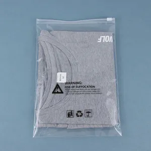 Recyclable LDPE Clothing Packaging Bag Custom Printing Leggings Yoga Sets Packaging Clear Slide Zipper Bag