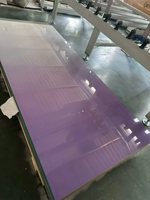 Panneau mural en cristal de carbone imprimé dégradé violet, feuille de charbon de bambou pour fond de télévision et réception d'hôtel