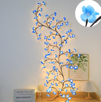 Kanlong DIY Arbre lumineux à fleurs, décoration murale pour la maison, blanc chaud, 8 modèles de lampes, télécommande, lumières féériques en forme de branche d'arbre