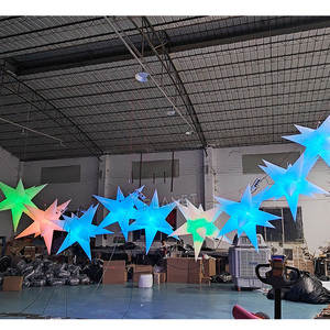 Tùy chỉnh Đảng treo <span class=keywords><strong>Inflatable</strong></span> giáng sinh sao với đèn - Product Image 6