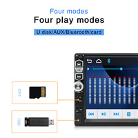 Autoradio 7 pouces avec écran tactile capacitif IPS, lecteur MP5 pour voiture avec Mirror Link, 2DIN, aide au recul et RGB