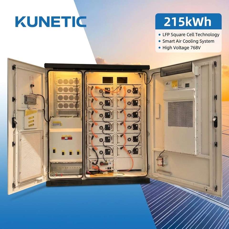 KUNETIC-215 BESS 100kW 215kWh High Voltage LiFePO4 Lithium Battery ...
