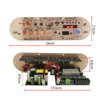 Portable 2.1 canaux 50Wx2 100W 12V HIFI pour carte amplificateur Audio Bluetooth prend en charge Microphone pour karaoké
