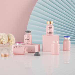 Flacon vide de 2ml 3ml 5ml 10ml 20ml d'huile essentielle personnalisée en <span class=keywords><strong>verre</strong></span> <span class=keywords><strong>rose</strong></span> ambré pour poudre lyophilisée - Product Image 3