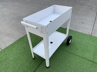 Jardinière surélevée en acier avec pieds et roulettes pour jardin surélevé en métal, jardin, légumes, fleurs et herbes aromatiques