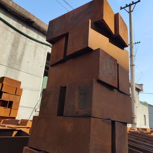 Pots <span class=keywords><strong>à</strong></span> fleurs résistants aux intempéries, jardinières sur mesure, pots <span class=keywords><strong>à</strong></span> plantes en acier corten - Product Image 4