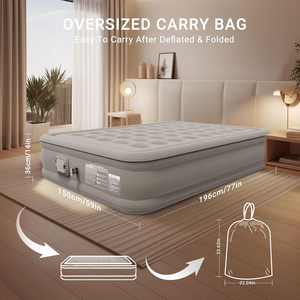 Luxus-Spulen balken konstruktion Aufblasbare Matratze mit eingebauter Pumpen aufbewahrung tasche Auto Inflate <span class=keywords><strong>Blow</strong></span> Up Airbed für Camping gäste - Product Image 2