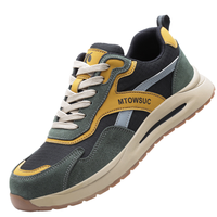 Sepatu Keselamatan Kerja Unisex Bernapas Terbaru 2024, Sneakers Berujung Baja untuk Pabrik, Bengkel, Konstruksi, Musim Dingin/Semi/Musim Panas, Kulit dan Jaring