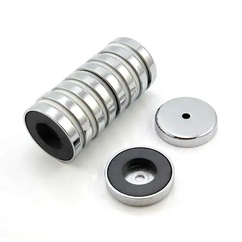 Permanent Super Strong Button Magnet Ferrite Magnetic Fastener Custom Round Base M3/M4/M6/M8 Pot Magnet with Bolt