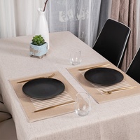 Nappe en lin en tissu de coton anti-éclaboussures personnalisée de haute qualité pour les mariages fêtes hôtels techniques tissées