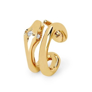 Gemnel all'ingrosso 925 gioielli in argento moda diamante <span class=keywords><strong>serpente</strong></span> <span class=keywords><strong>orecchini</strong></span> polsino senza piercing - Product Image 1