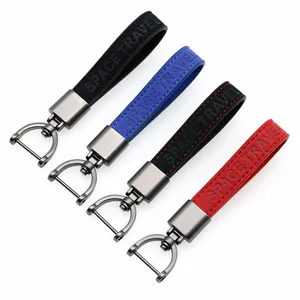 Suede Keychains Pendant Auto supplies Accessories Key Chain Horseshoe Key Chain Print Logo Cross-Border Supply