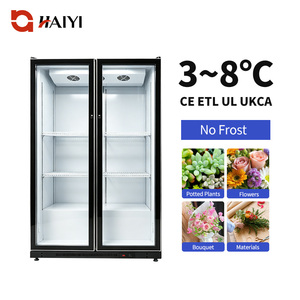 Commercial Flower Display Refrigerator With Adjustable <b>Shelves</b> Double Door Flower Display Cooler Storage Fridge - Product Image 2